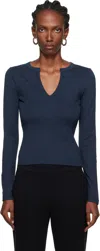 Flore Flore Navy Iman Longsleeve T-shirt In Blue