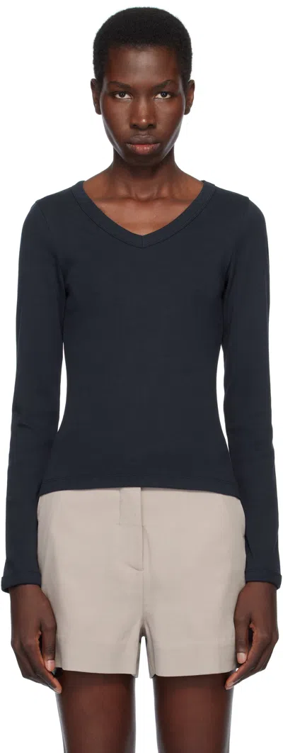 Flore Flore Navy Jill Longsleeve T-shirt In Multi
