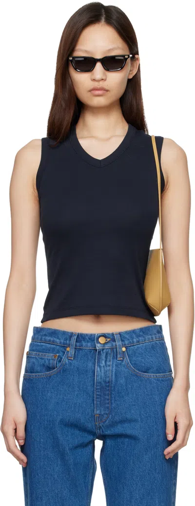 Flore Flore Navy Jill Tank Top In Black