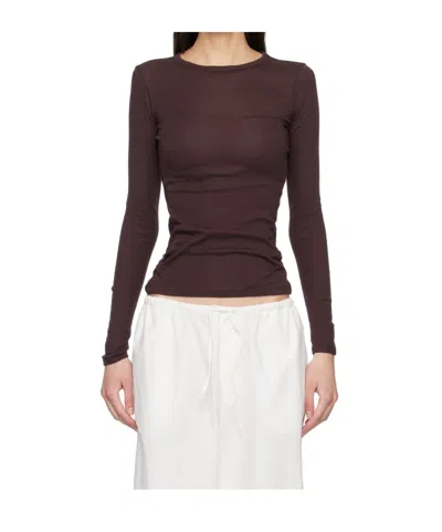 Flore Flore Olivia Long-sleeve T-shirt In Brown