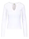 Flore Flore Organic Cotton Top T-shirt White In White