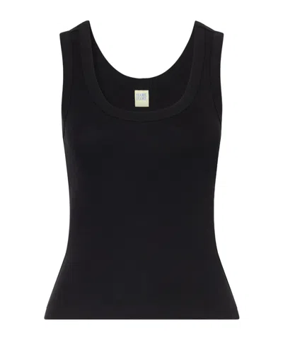 Flore Flore Hillie Organic Cotton-jersey Tank Top In Black