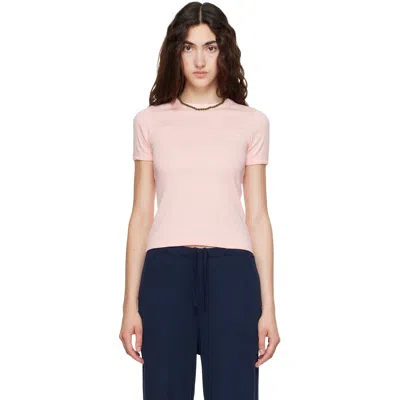 Flore Flore Car Organic Cotton-jersey T-shirt In Pink