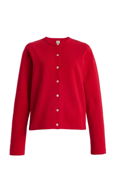 Flore Flore Poppy Cotton Cardigan In Red