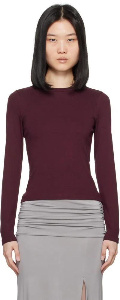 Flore Flore Purple Max Long Sleeve T-shirt In Plum