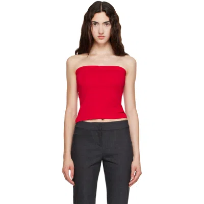Flore Flore Red Bes Bandeau Top