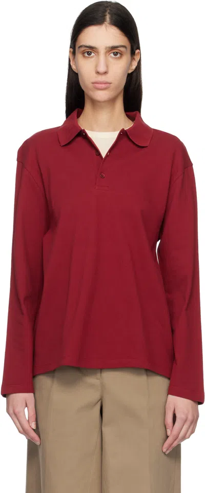 Flore Flore Red Diana Polo In Burgundy