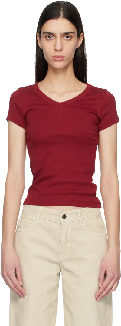 Flore Flore Red Jill Baby T-shirt In Burgundy