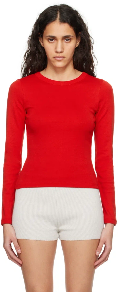 Flore Flore Red Max Long Sleeve T-shirt In Audrey