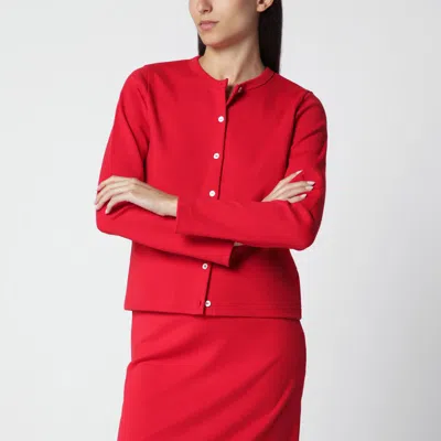 Flore Flore Poppy Organic Cotton-jersey Cardigan In Red