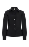 Flore Flore Rosie Cotton Shirt In Black