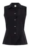 Flore Flore Rosie Organic Cotton Top In Black