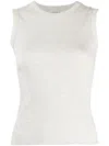 Flore Flore Round-neck Cotton Tank Top In Grey