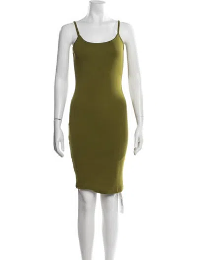 Pre-owned Flore Flore Scoop Neck Mini Dress In Green