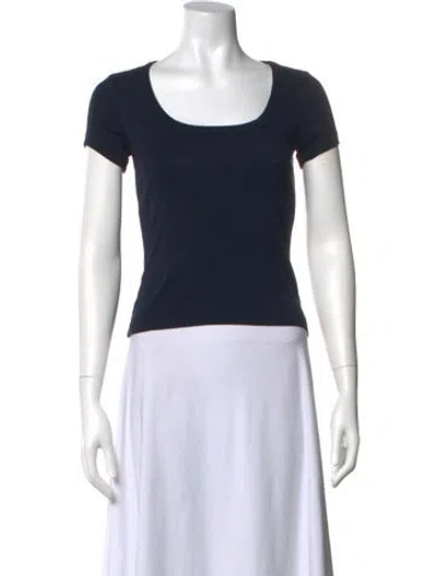 Pre-owned Flore Flore Scoop Neck Short Sleeve T-shirt In Blue