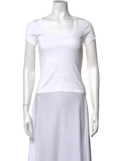 Pre-owned Flore Flore Scoop Neck Short Sleeve T-shirt In Neutrals
