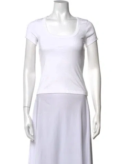 Pre-owned Flore Flore Scoop Neck Short Sleeve T-shirt In Neutrals