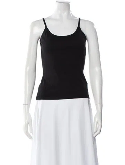 Pre-owned Flore Flore Scoop Neck Sleeveless Top In Black
