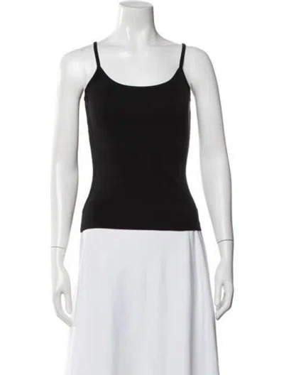 Pre-owned Flore Flore Scoop Neck Sleeveless Top In Black