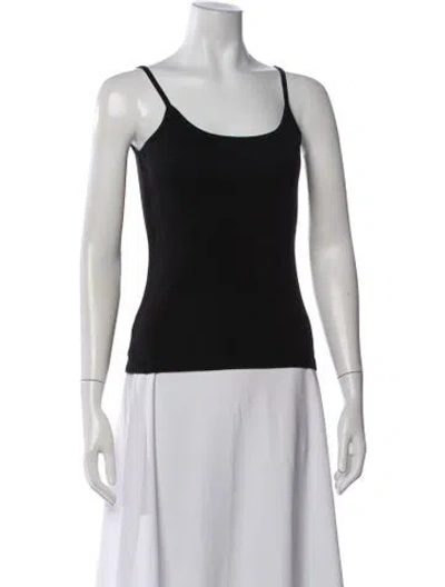 Pre-owned Flore Flore Scoop Neck Sleeveless Top In Black