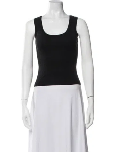 Pre-owned Flore Flore Scoop Neck Sleeveless Top In Black