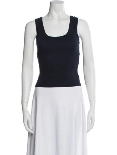 Pre-owned Flore Flore Scoop Neck Sleeveless Top In Blue
