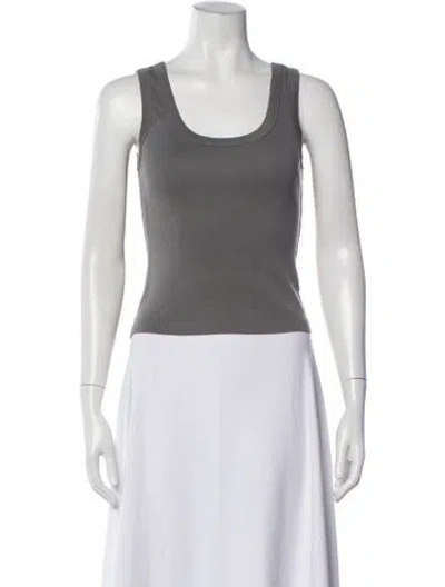 Pre-owned Flore Flore Scoop Neck Sleeveless Top In Gray