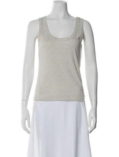 Pre-owned Flore Flore Scoop Neck Sleeveless Top In Grey