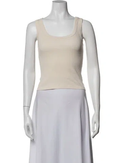 Pre-owned Flore Flore Scoop Neck Sleeveless Top In Grey