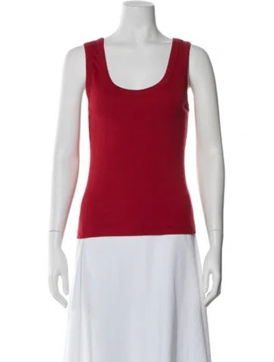 Pre-owned Flore Flore Scoop Neck Sleeveless Top In Red