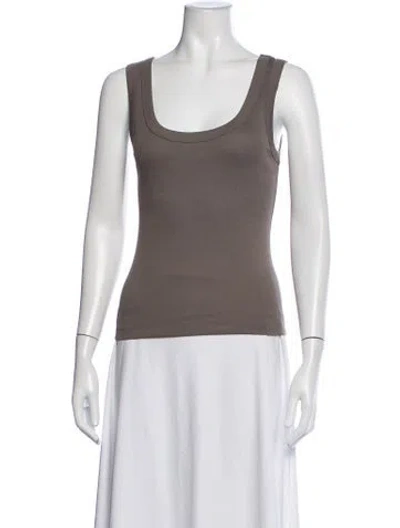 Pre-owned Flore Flore Scoop Neck Sleeveless Top W/ Tags In Grey