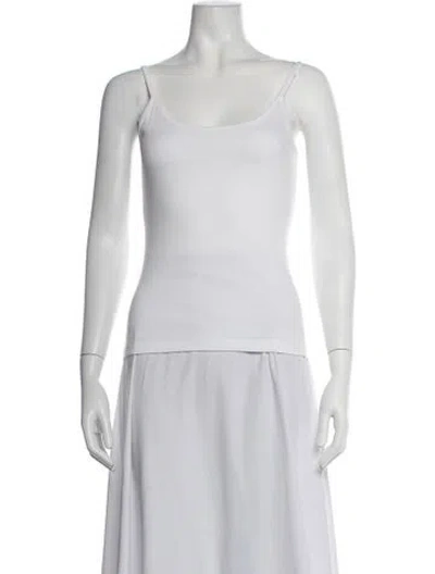 Pre-owned Flore Flore Scoop Neck Sleeveless Top W/ Tags In White