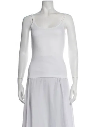 Pre-owned Flore Flore Scoop Neck Sleeveless Top W/ Tags In White
