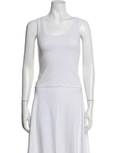 Pre-owned Flore Flore Scoop Neck Sleeveless Top In White