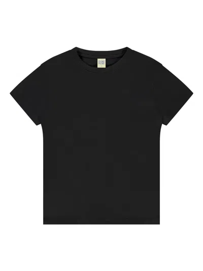 Flore Flore Short-sleeve Cotton T-shirt In Black