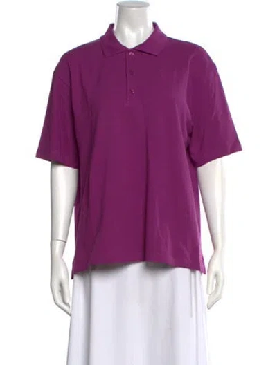 Pre-owned Flore Flore Short Sleeve Polo In Purple