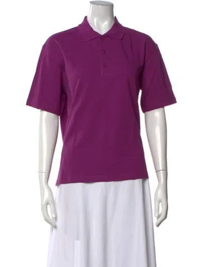 Pre-owned Flore Flore Short Sleeve Polo W/ Tags In Purple