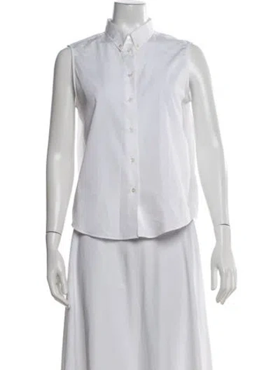 Pre-owned Flore Flore Sleeveless Button-up Top In Neutrals