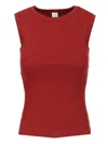 Flore Flore Slim Fit Sleeveless Top Tops Bordeaux In Bordeaux