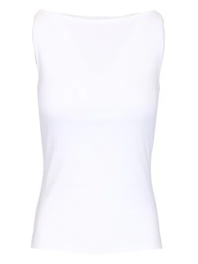 Flore Flore Slim Fit Sleeveless Top Tops White