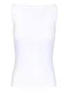 Flore Flore Timmi Tank Organic Cotton Rib Tank Top In White