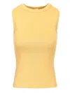Flore Flore Slim Fit Sleeveless Top Tops Yellow In Yellow
