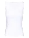 Flore Flore Timmi Tank Organic Cotton Rib Tank Top In 白色