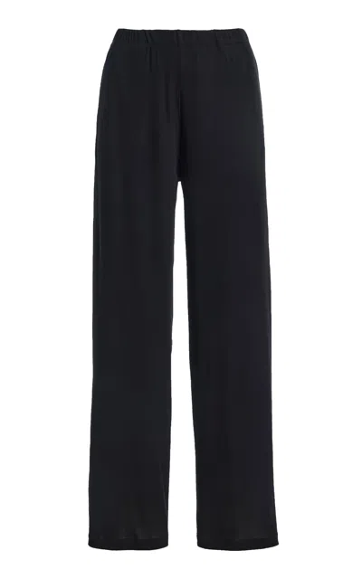 Flore Flore Sophie Cotton Straight-leg Pants In Black