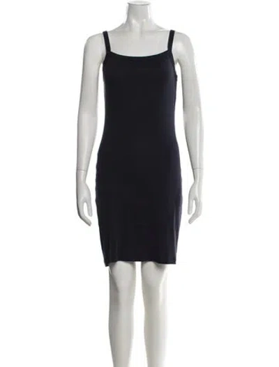 Pre-owned Flore Flore Square Neckline Knee-length Dress In Blue