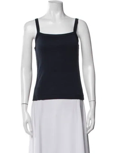 Pre-owned Flore Flore Square Neckline Sleeveless Top In Blue