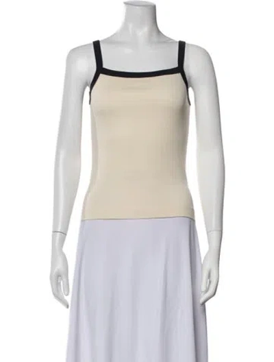 Pre-owned Flore Flore Square Neckline Sleeveless Top In Blue