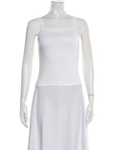 Pre-owned Flore Flore Square Neckline Sleeveless Top In Gray