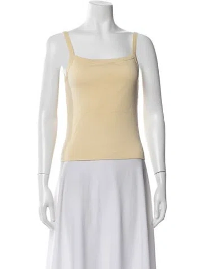 Pre-owned Flore Flore Square Neckline Sleeveless Top In Gray