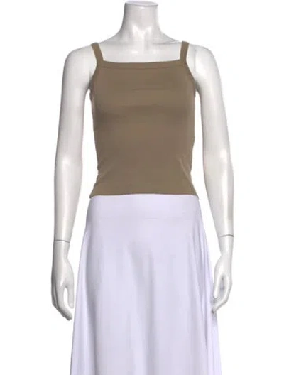 Pre-owned Flore Flore Square Neckline Sleeveless Top In Grey